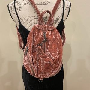 COPY - Rebecca Minkoff Pink Velvet Backpack Purse